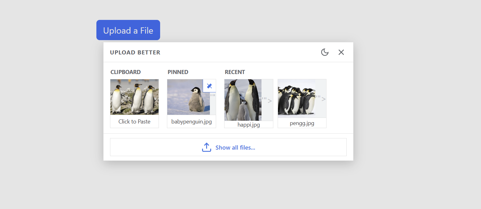 A screenshot of my extension